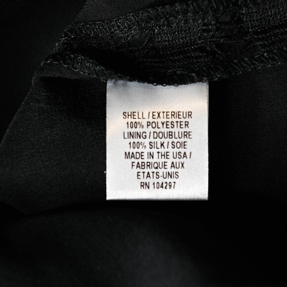 MILLY OF NEW YORK Black Lace 3/4 Sleeves Dress - Size 6 - Picture 10 of 11